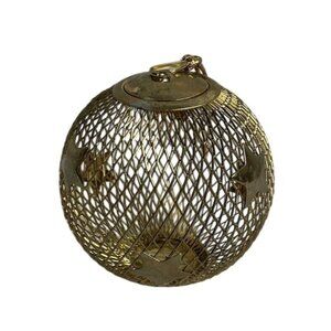 House of Lloyd Vintage Christmas Around World Gold Tone Surprises Ball Ornament